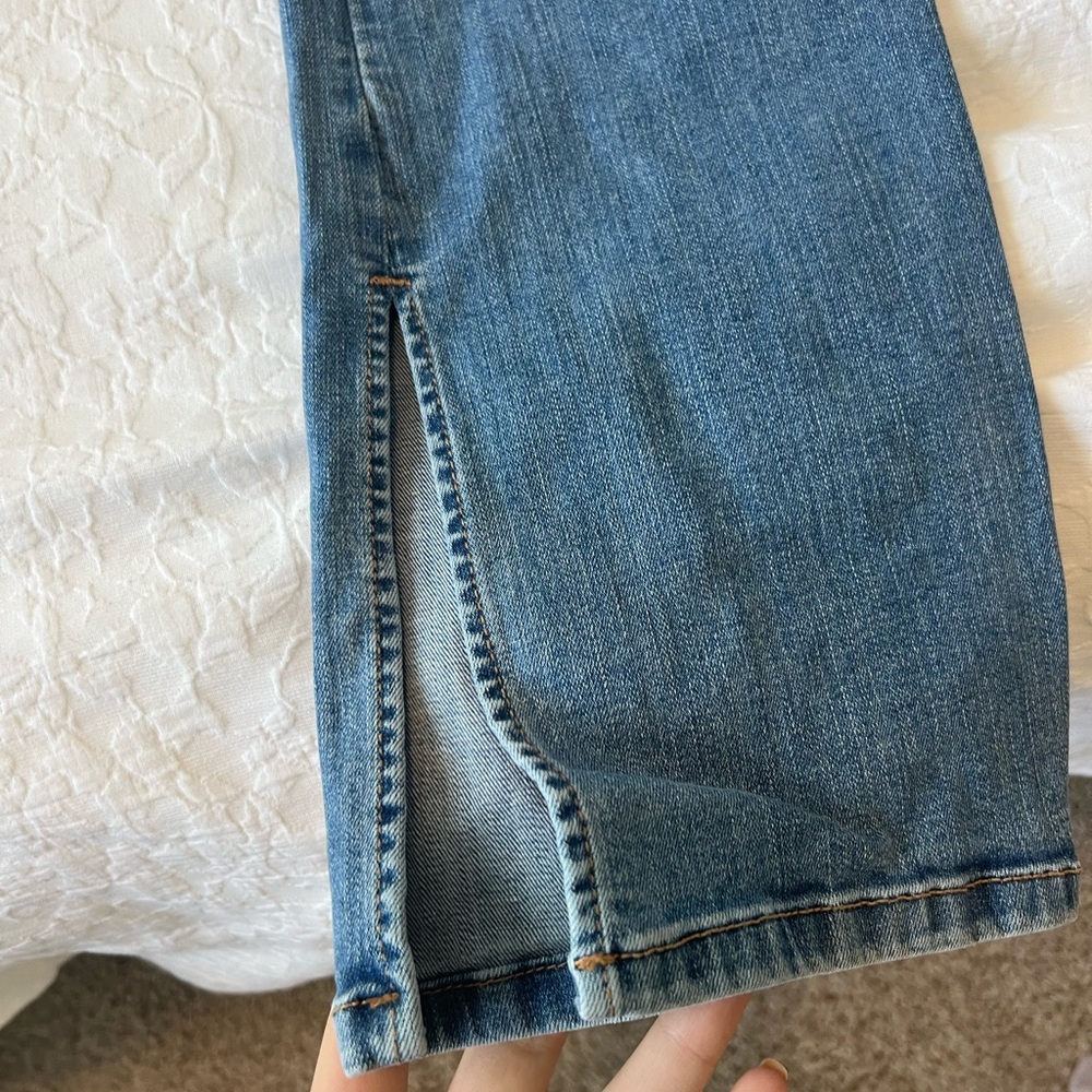 ZARA STRETCH SLIT HIGH RISE JEANS - Picture 3 of 5